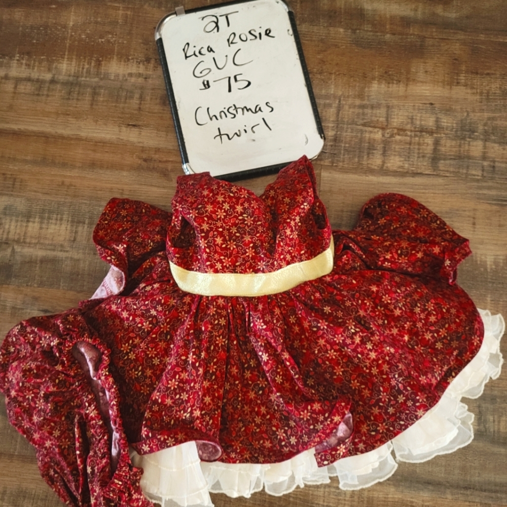 2t Rica Rosie hand made Christmas dress